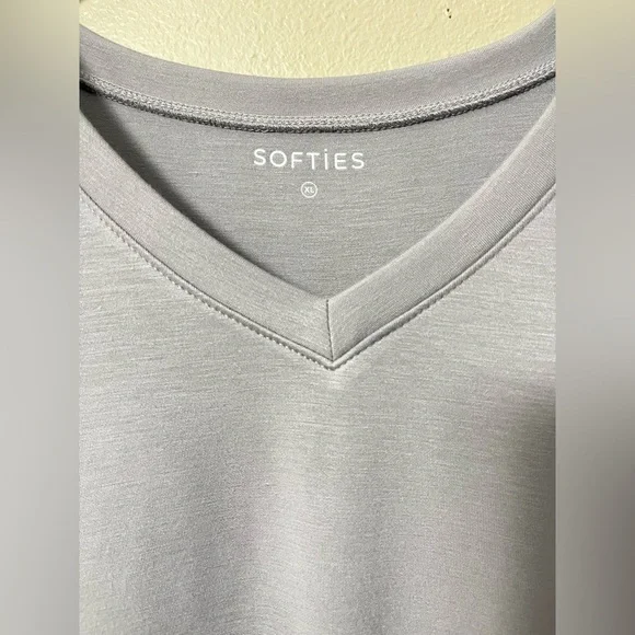 Softies PureDream V-Neck top Comfy Top Only In Gray XL - Picture 6 of 11